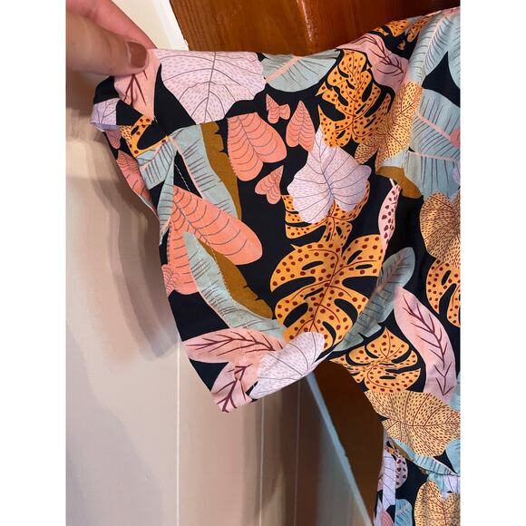 Cupshe V-Neck Tropical Short Sleeve Loose Mini Dress NWOT SZ XL - Picture 7 of 10